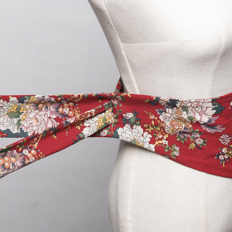 Japan Kimono Cummerbunds frauen Kleid Zubehör Schöne schmetterling Drucke Yukata Bündchen Cosplay Tragen Vintage Stil