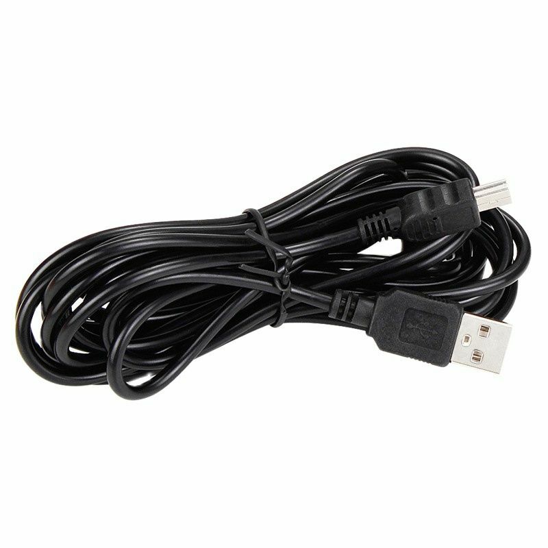 Câble de charge mini / micro USB incurvé pour voiture, DVR, caméra, enregistreur vidéo, GPS, PAD, mobile, longueur du câble 3.5m (11,48 pieds)