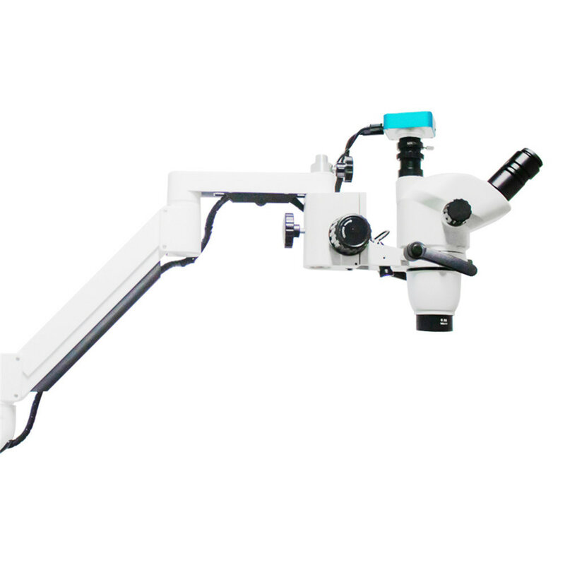 Magnification Trolley Long Arm Dental Microscope With Tray Moved Optionally Root Canal Microscope