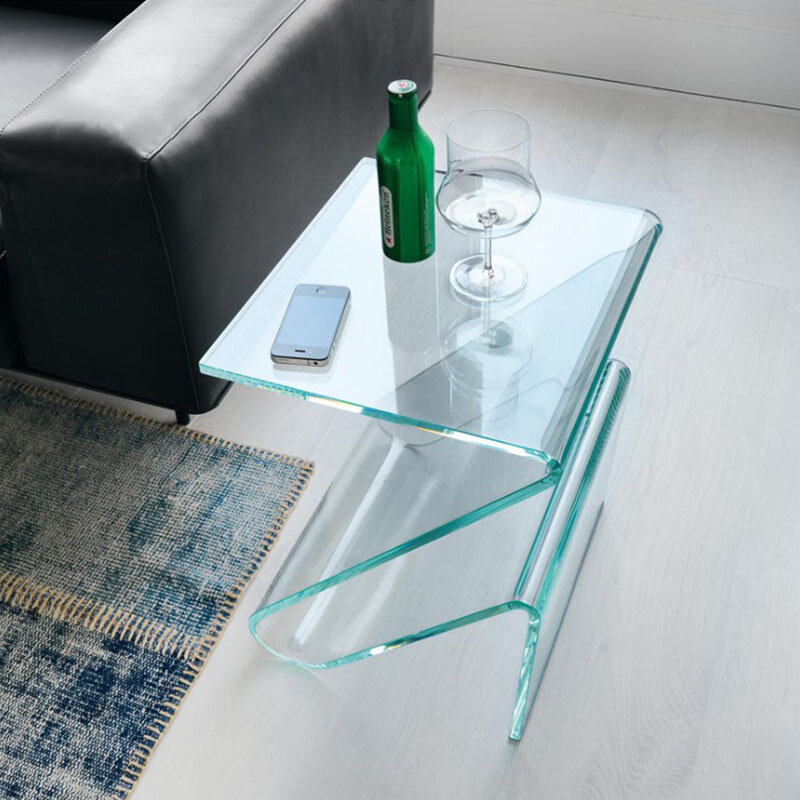 Móveis da sala de estar acrílico transparente mesa café moderna casa sofá mesa lateral criativo mesa cabeceira simples centro tab