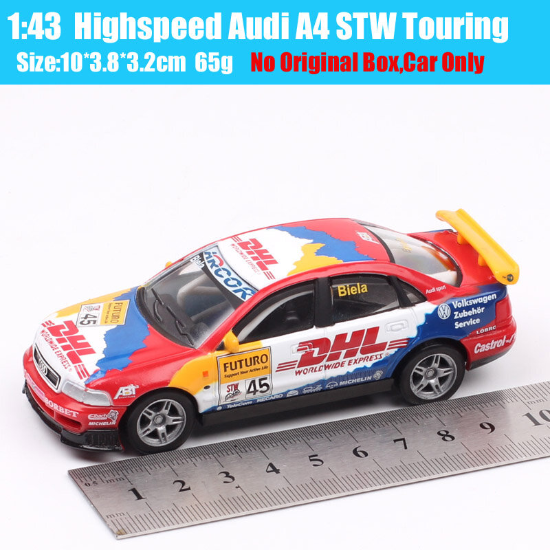 No Box 1:43 Scale Highspeed A4 STW Super Touring Car No.45 Biela Racing Car Metal Toy Pull Back Of Children's Collectible 1998