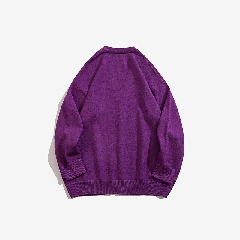 Suéter de Primavera de color sólido personalizado para hombre, cárdigan con botones y cuello en V, moda maglioni, 2022
