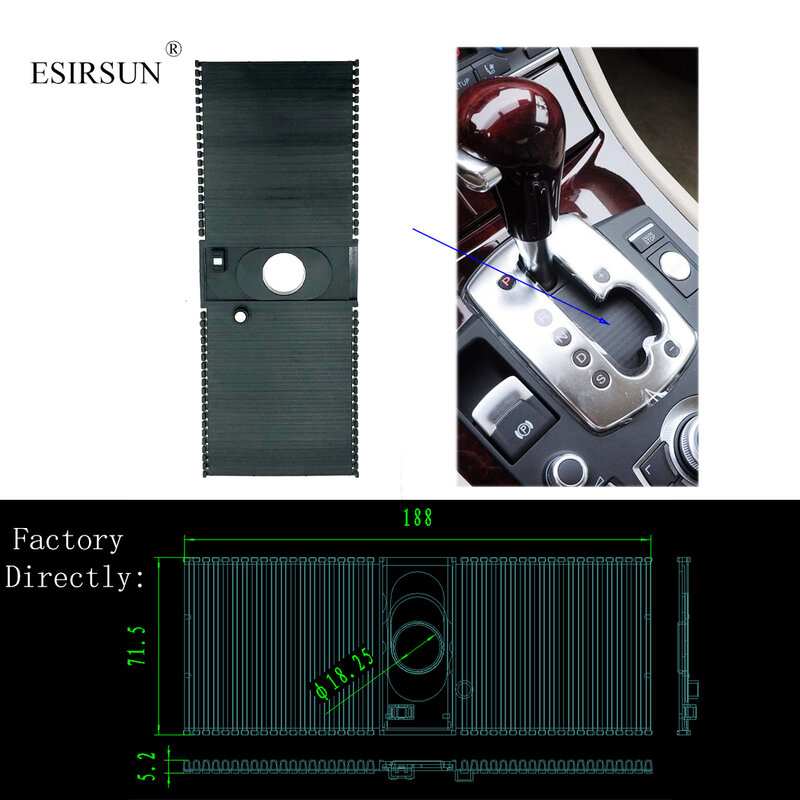 ESIRSUN صالح لل LHD أودي S8 كواترو A8 2004-2010 بنتلي والعتاد رافعة تحول غطاء الشريحة الغبار واقية من غطاء ، 4E1713187A