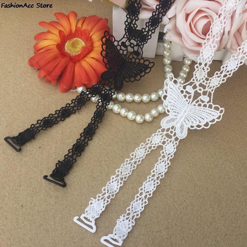 Sutiã cintas laço borboleta flor cruz voltar senhora menina sutiã cintas decoração alças de ombro necessário