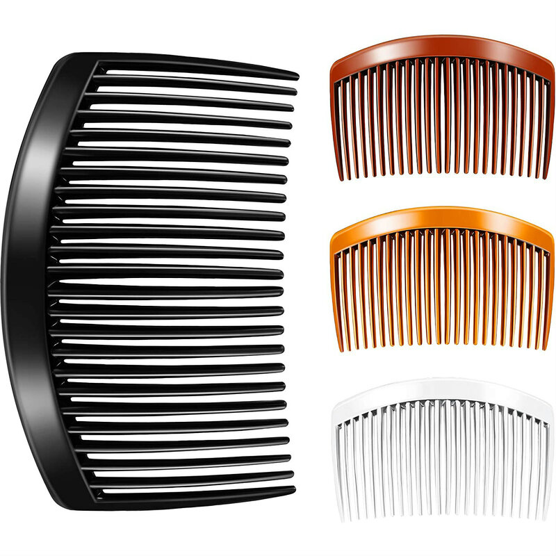 1 Pieces Plastic Side Hair Twist Comb French Twist Comb Women 23 Teeth Fine Hair Accessories  Hair Clips 4 Colors