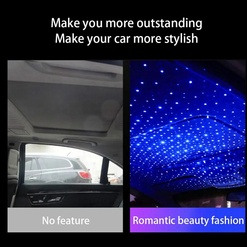 Романтический переносной USB-светильник для проекции крыши автомобиля, 5 В, Ночной светильник со звездами, регулируемый светодиодный атмосферный светильник с галактикой, декоративный потолочный светильник для интерьера