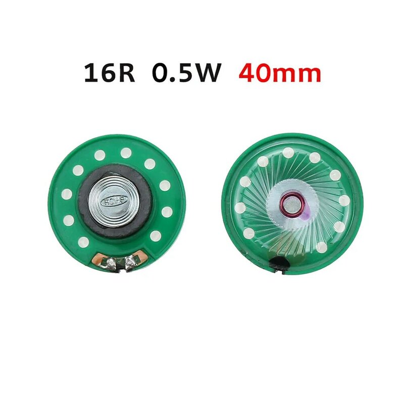 2pcs Green Round 8 16 32 ohms 0.25 watt 0.25W 0.5W 16R 32R Doorbell horn Toy-car speaker 20 21 23 27 29 mm Loudspeaker replace