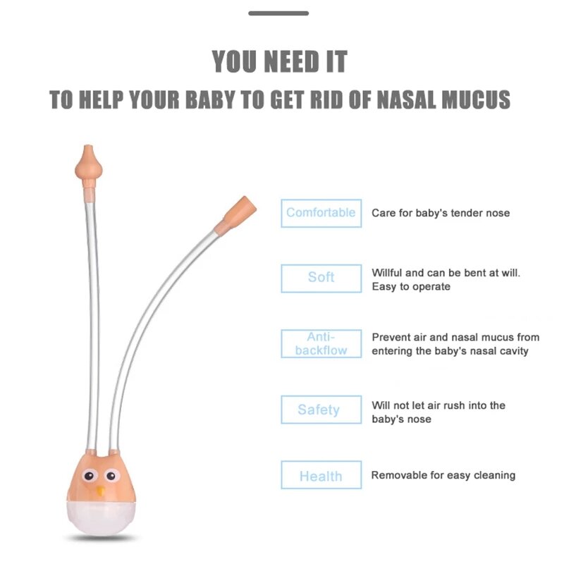 Pasgeboren Baby Neusaspirator Voor Kinderen Neus Reiniger Zuiggereedschap Bescherming Gezondheidszorg Baby Mond Nasale Zuigkracht Devic