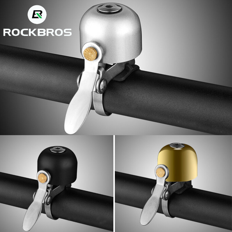 Rockbros – sonnette de guidon de vélo, anneau métallique de sécurité, son fort, klaxon Ultra-fort pour vélos de route