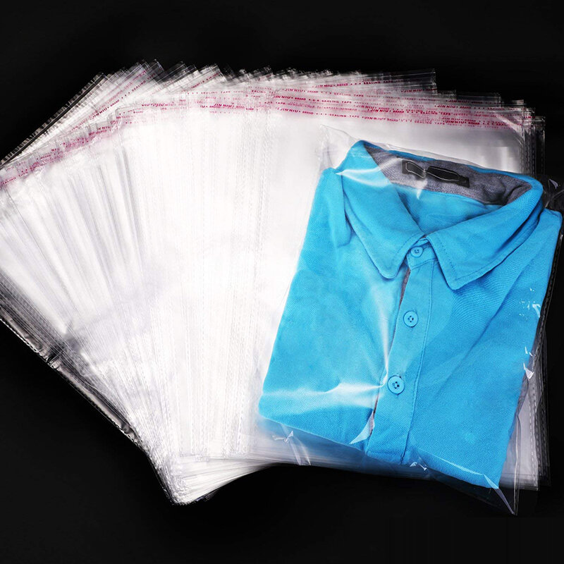 Embalagem opp saco plástico auto-vedante com lacre, saco pequeno auto-adesivo para embalagem de doces