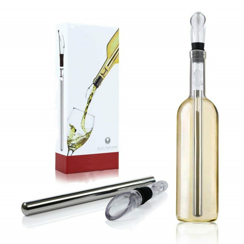 Stainless Steel Wine Chiller Rod With Showcase Cooling Rod Wine Chiller Beer Beverage Stick Frozen Ice Cold Bar Tool Dropship