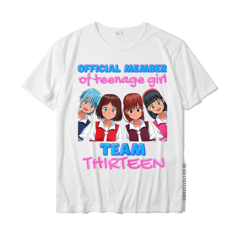 女の子のための13番目の誕生日のアニメのTシャツ誕生日のTシャツ誕生日のTシャツ綿のストリートトップTシャツ特別な学生Tシャツヨーロッパ