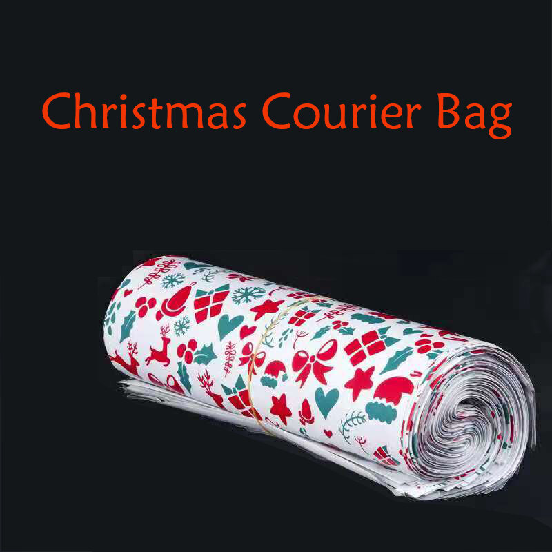 Bolsa de correo impermeable con autosellado, bolsa de regalo de Navidad, impermeable, para mensajería, paquete de 50 piezas, 16 cables
