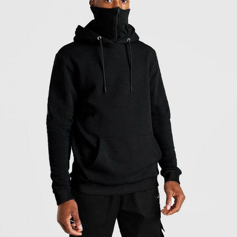 Hoodie masculino de pelúcia outono hoodie masculino roupas absorção de suor excelente gola cordão primavera hoodie