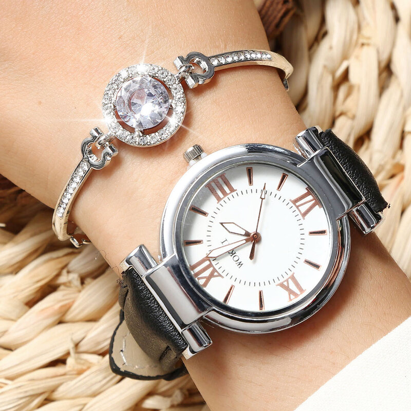 WOKAI wysokiej jakości mody przypadkowi kobiet kwarcowy zegarek na pasku kobiety rzym proste świecenia wodoodporny biznes zegar sportowy