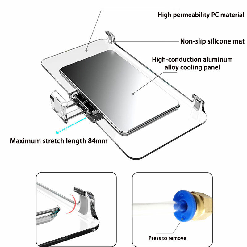 Pubg Gamepad Telefoon Koeler Mobiele Water Cooling Pad Draagbare Radiator Coolerpad Koelventilator Voor Android Iphone Smartphone Fan