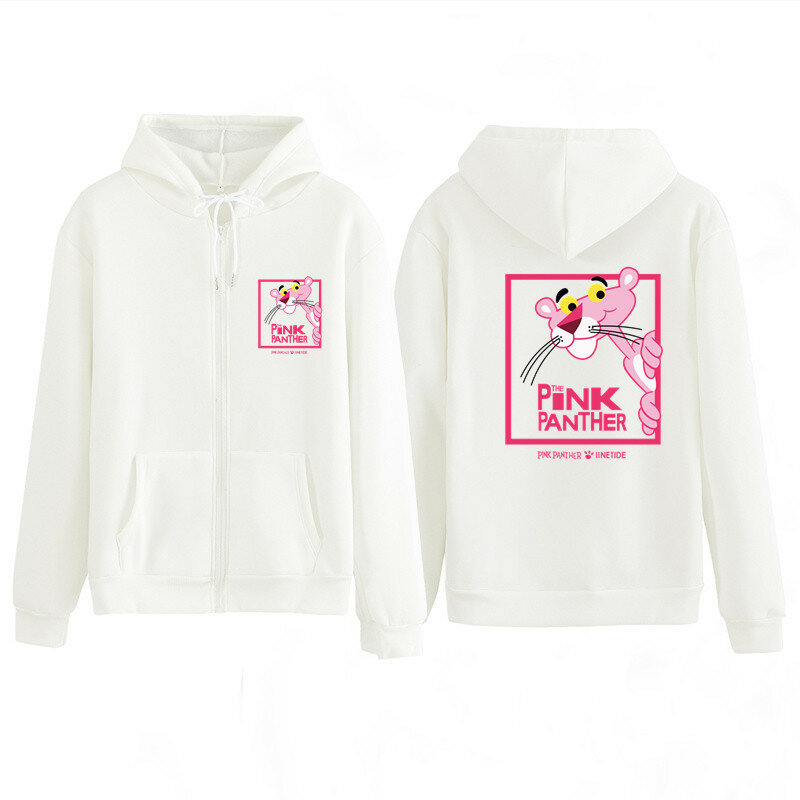 2020 primavera otoño chaqueta de dibujos animados sudadera rosa sudaderas con capucha de pantera mujeres sudaderas pareja camisa mujer pink panther chándal