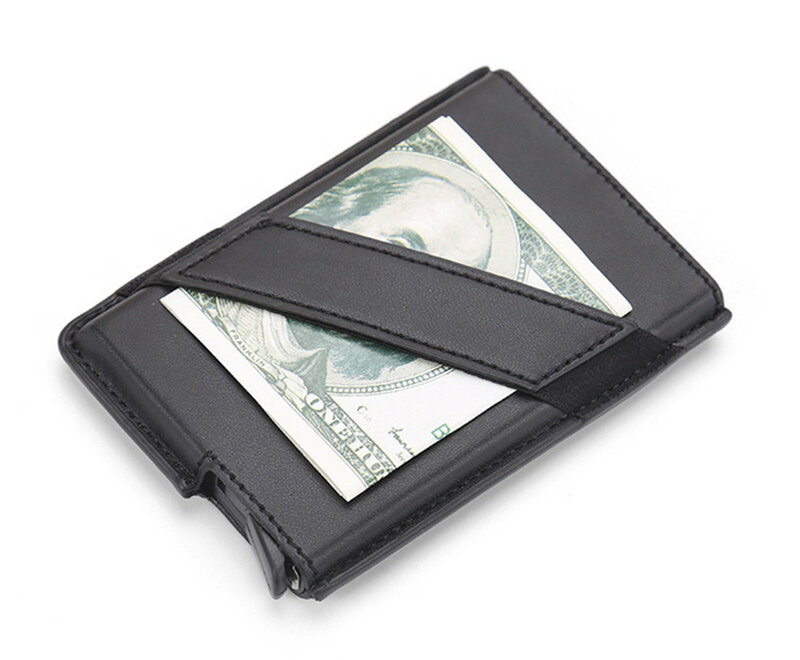 Zovyvol 2021 porta carte di credito nuovo portafoglio nero minimalista borsa RFID blocco per uomo porta carte di credito Vintage Mini