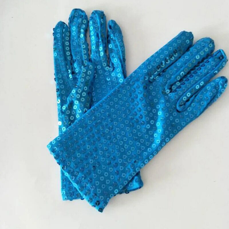 1 Pair Michael Jackson Sequined gloves Evening Party Costume Gloves dance at the kindergarten's Kids Gloves 10 colors