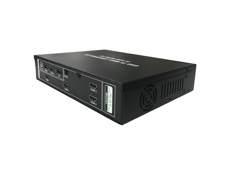 4K وحدة تحكم الفيديو الجدارية HDMI DP المدخلات HDMI الناتج زر التحكم عن بعد 2x 2 وحدة تحكم الفيديو الجدارية