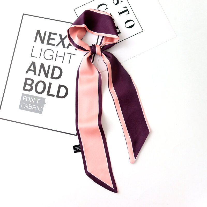 100cm*6cm small color matching ribbon silk scarves spring summer handbags  scarf women skinny scarf