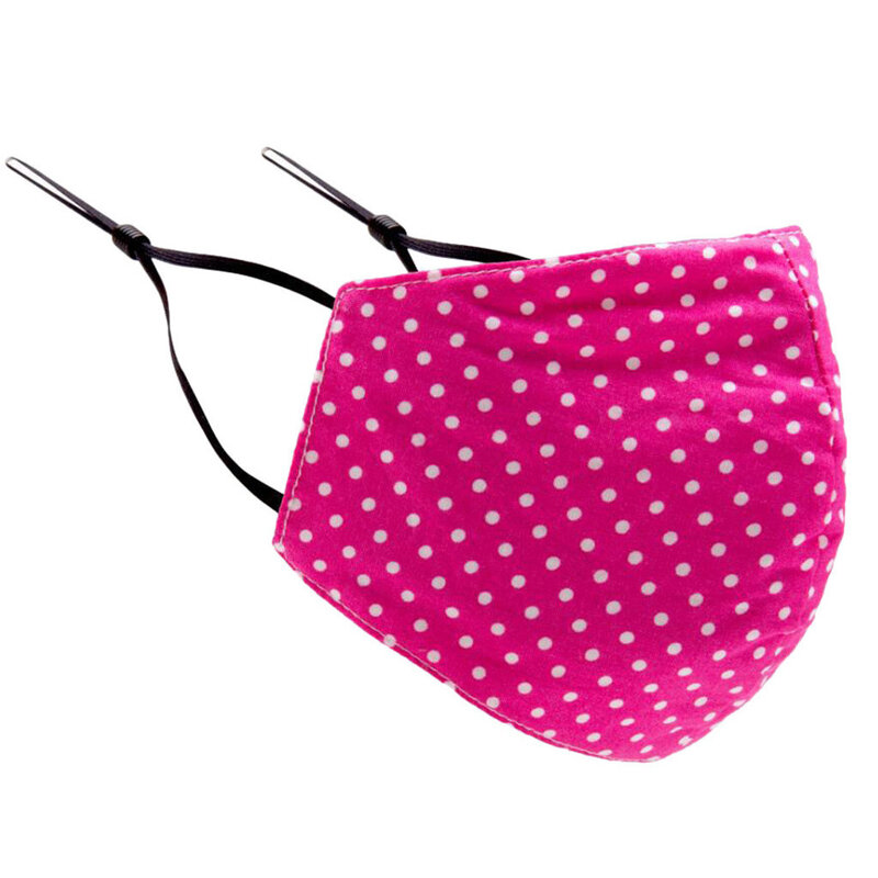 3/5 pc adulto algodão listra máscaras-poluição máscaras faciais reutilizáveis adulto unisex lavável dustproof polka dot máscara #30