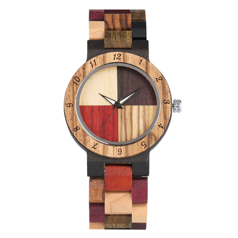 Wooden Watch for Men Practical Night Light Quartz Watches for Women Special Arabic Numerals Case Quartz Wristwatch