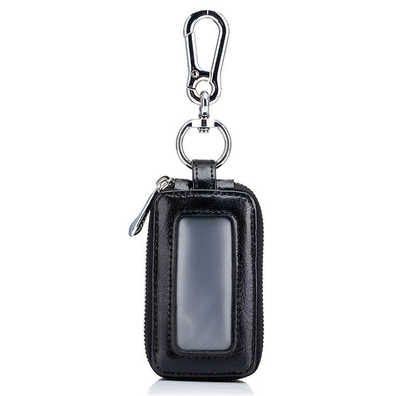 Fashion Leather Car Keys Bag Double Pocket Zipper Mini Wallet Men Women's Key Holder Key Bag Wallet Keychain Locksmiths Purse