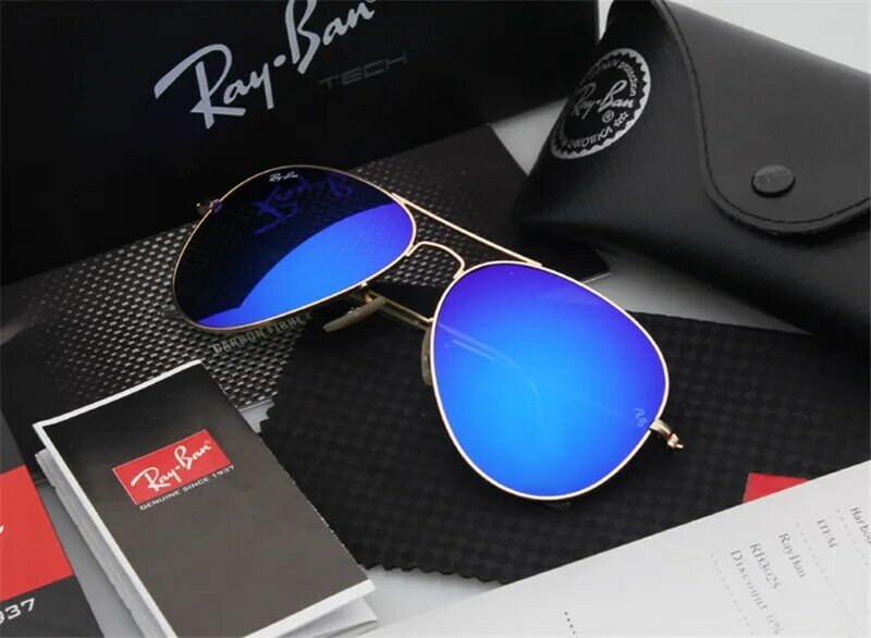 2019, RayBan RB3025, gafas de sol para exteriores, gafas de sol para hombres/mujeres, gafas de sol Retro, Ray Ban Aviator 3025, gafas de sol a presión
