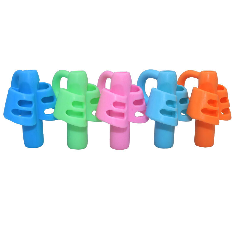 200pcs Children Writing Pencil Pan Holder Kids Learning Practise Silicone Pen Aid Grip Posture Correction Device for Students