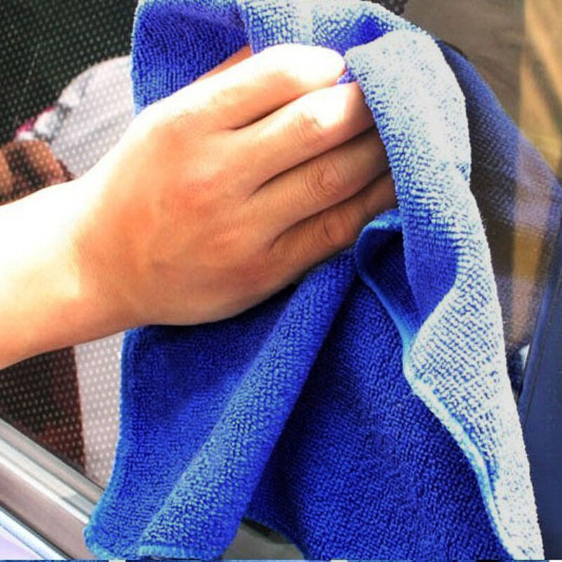 10 pièces 20x20cm bleu nettoyage Auto voiture détaillant doux chiffons lavage serviette Duster Kit outil de lavage voiture nettoyage serviettes