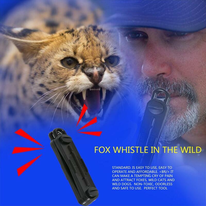 Black Outdoor Fox Down Fox Blaster llamada silbato Predator caza Lamping llama conejo juego llamador animal