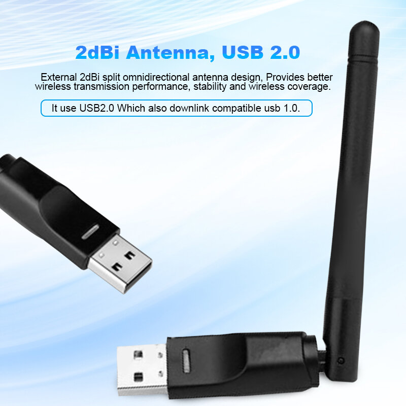 RT5370 Adaptor Usb Wifi 150Mbps Jaringan Nirkabel Kartu USB WIFI Adaptor Antena WIFI Receiver Transmitter Lembut AP DROP pengiriman