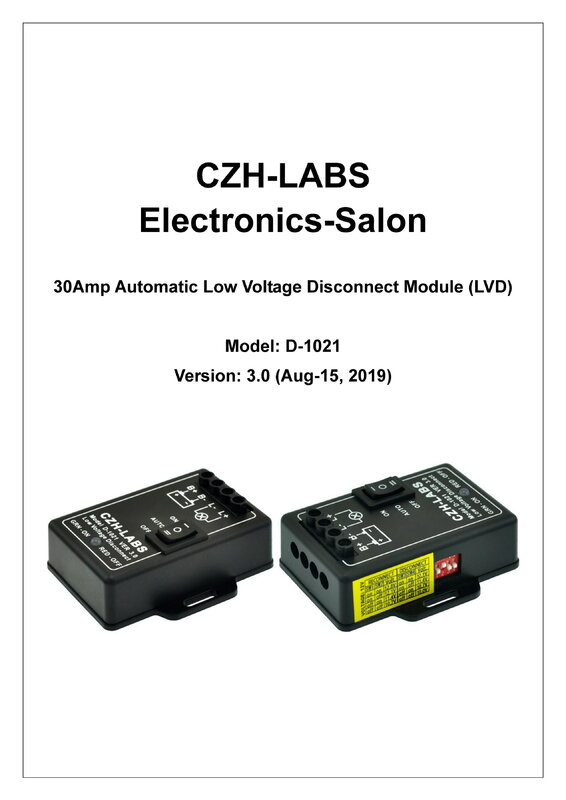 CZH-LABS lvd低電圧切断モジュール。 (12v/30amp)