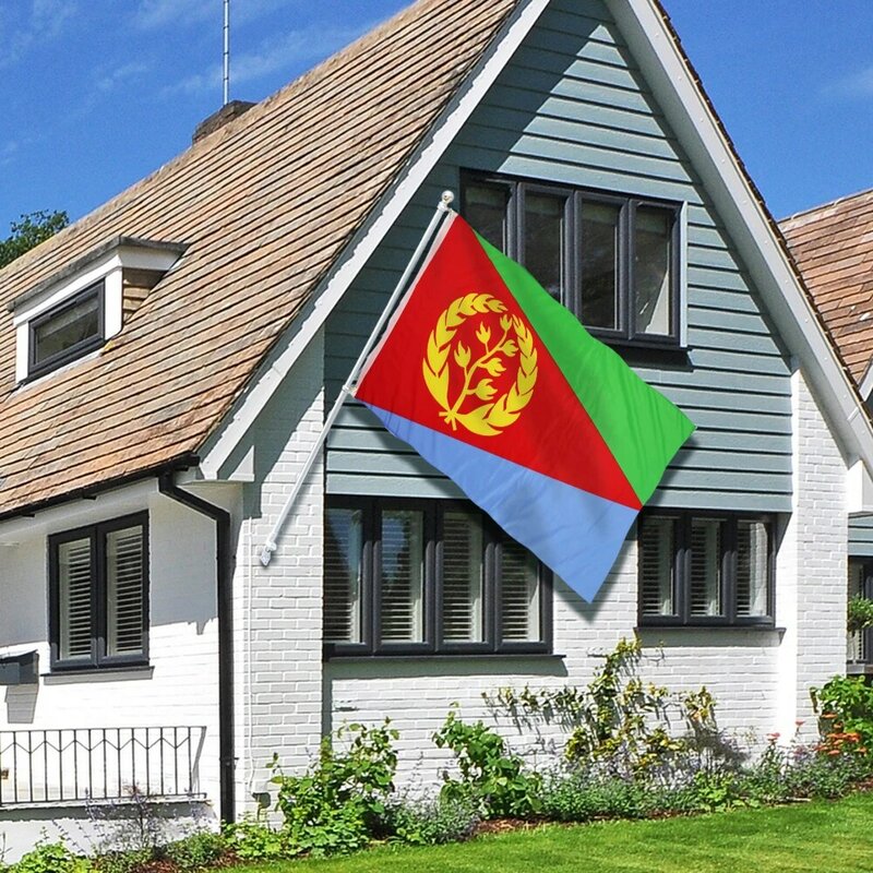 Flagnshow Eritrea Flag 3X5ฟุตแขวน Eritrean ธงแห่งชาติ100D โพลีเอสเตอร์คุณภาพสูงจัดส่งฟรีสำหรับตกแต่ง