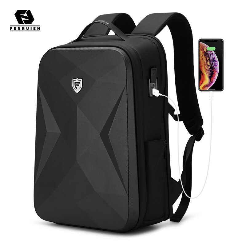 Fenruien nowi mężczyzna plecak moda wodoodporna szkolna torba podróżna plecak antykradzieżowe biznesowe plecaki nadające się do laptopa 17.3 Cal