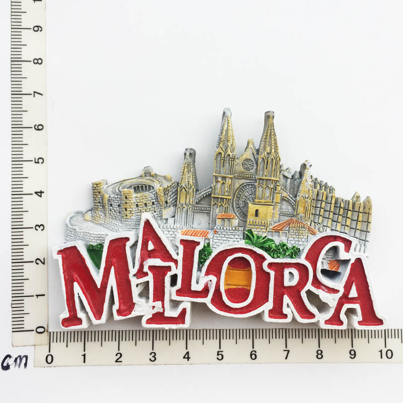 Imanes de nevera 3D de Europa, España, Mallorca, artículos de decoración de recuerdo turístico, colección de refrigerador magnético artesanal, regalos