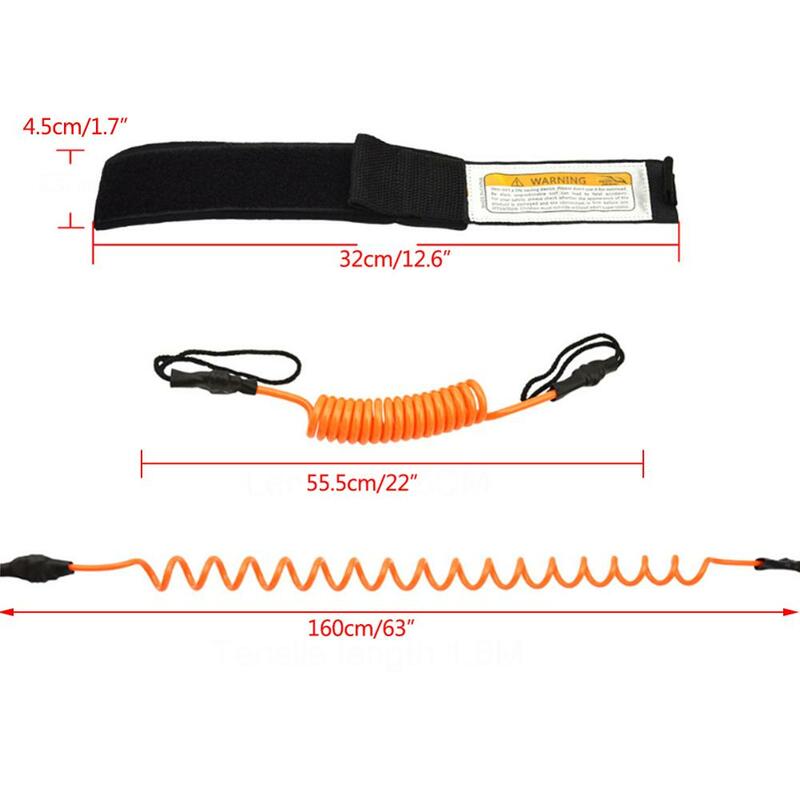 Surfing Safety Hand Rope Boat Safety Paddle Stand Up Paddle Surfing Leash Safety TPU Hand Rope For Surfboard Surfing Accessories