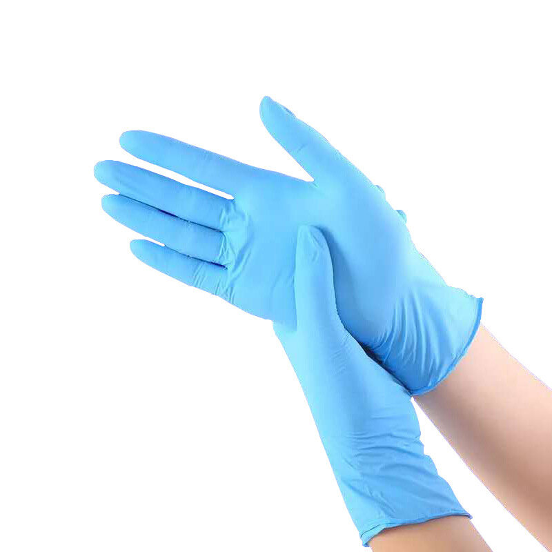 100pcs Disposable Nitrile Protective Gloves Waterproof Work Safety Mechanic Gloves for Household Workplace Laboratory Use