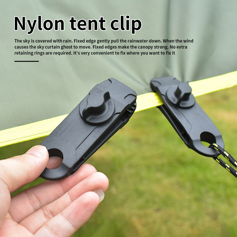 5/10 pz telone Clip qualità durevole tenda da sole fibbia di ancoraggio campeggio all'aperto tenda da sole gancio antivento corda Barb Clip