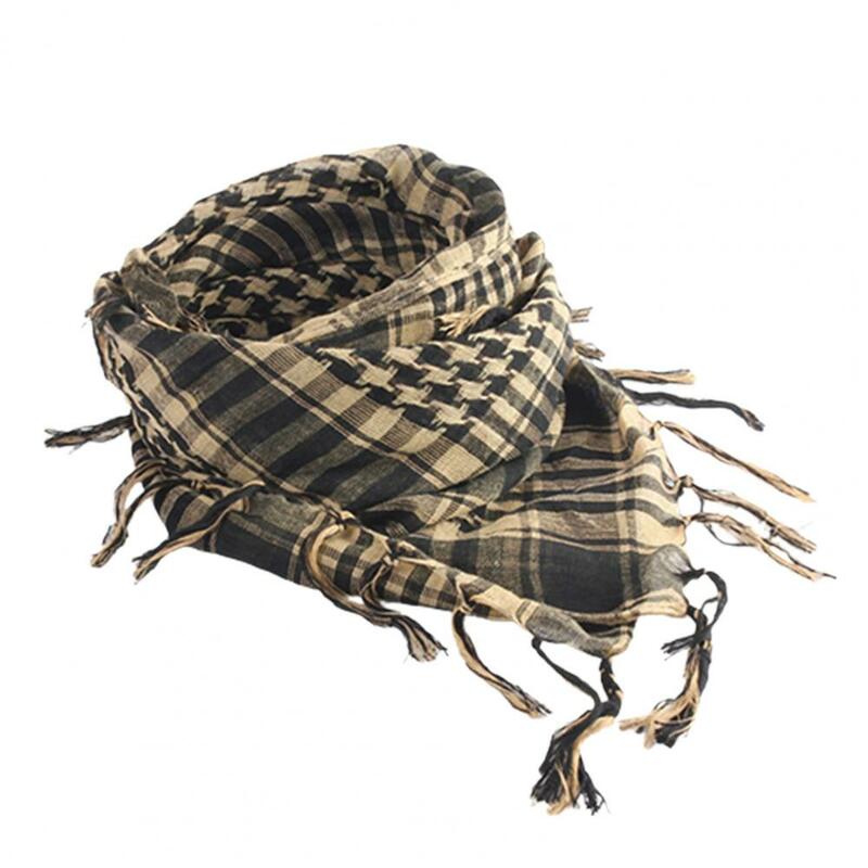 Новый шарф унисекс, легкий шарф в клетку, с кисточками, Арабская пустыня, шемаг, эконойный шарф, шарф, маска с рисунком