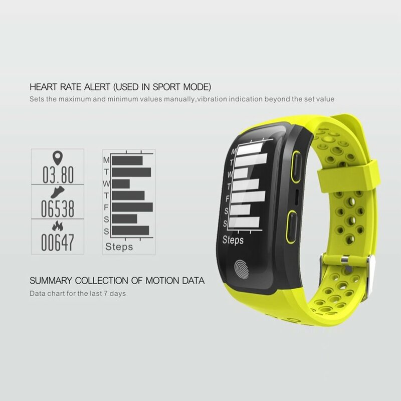 S908 GPS 스마트 밴드 피트니스 스마트 손목 밴드 심박수 IP68 방수 팔찌 추적기 Smartband Watch
