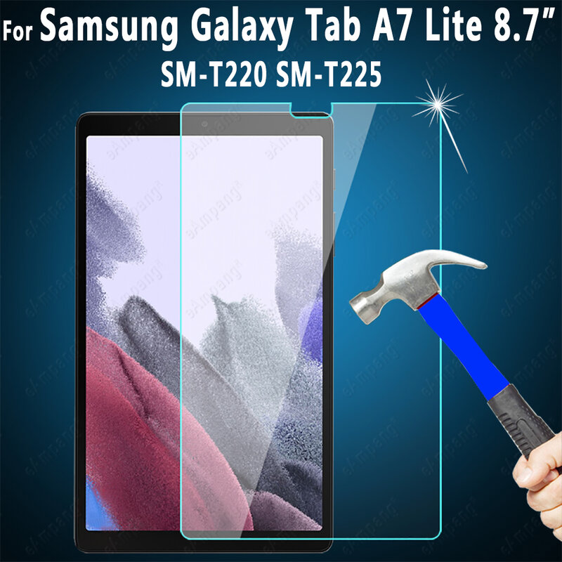 กระจกนิรภัยสำหรับ Samsung Galaxy Tab A7 Lite สำหรับ Samsung Tab A7 Lite T220 T225ป้องกันหน้าจอ