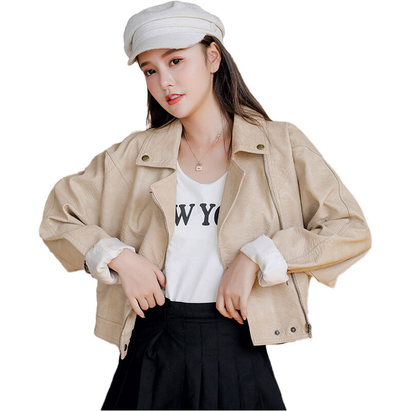 2020 New Autumn Women Long Sleeve Warm Pu Jackets Coats Fashion Windproof Ladies Coats
