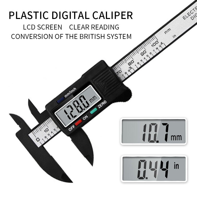 Digital Electronic Vernier Caliper 150mm Tattoo Eyebrow Ruler Measuring Tool 6 Inch LCD Microblading Micrometer Measurement Tool
