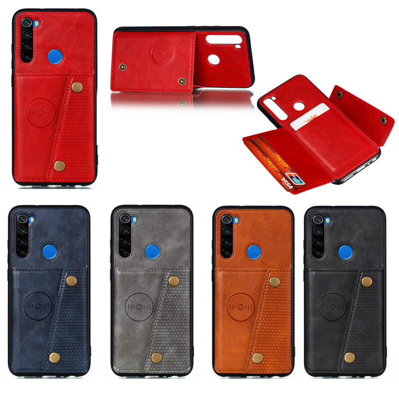 Rouge mi Note 8 Pro porte-cartes portefeuille housse pour Xiao mi rouge mi 7a K20 Note 7 Pro mi 9t mi 9t cuir carte support magnétique couverture