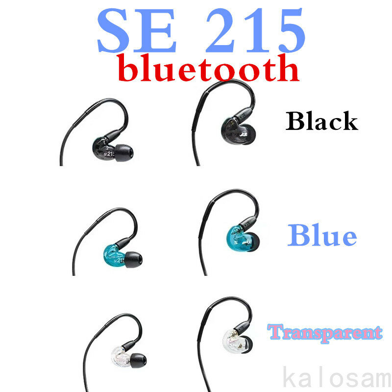 Se215 fones de ouvido sem fio bluetooth fone de ouvido estéreo hi-fi cancelamento ruído em fones com cabo separado com caixa
