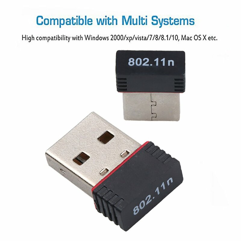 محول واي فاي صغير 150 متر USB واي فاي هوائي الكمبيوتر اللاسلكي بطاقة الشبكة 802.11n/g/b LAN + محولات واي فاي الهوائي