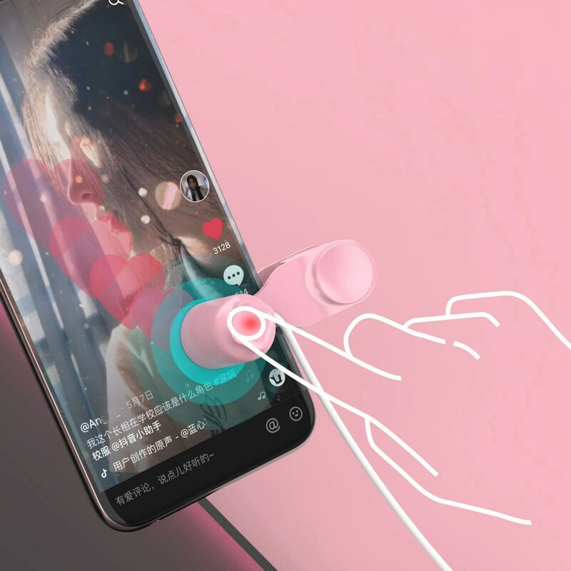 Para smartphones tela do telefone móvel auto clicker mudo ponto de conexão automática tik tok viver usb branco rosa