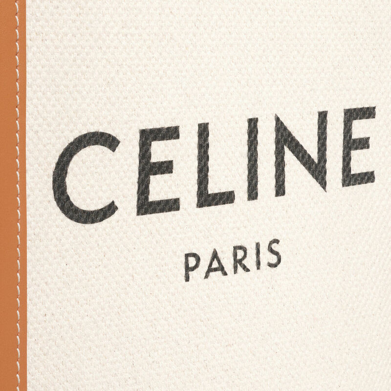 CELINE Paris вертикальная сумка Cabas, роскошная парусиновая сумка с двумя ручками, регулируемый кожаный ремешок, женские сумки на плечо 192082BNZ.02NT